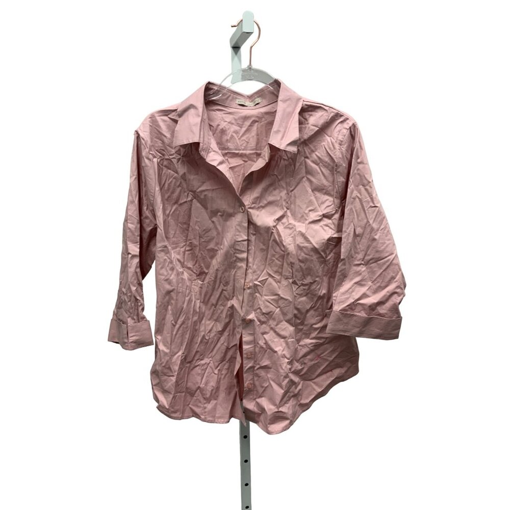 Active Basic Powder Pink Button Down Shirt NWT - image 2